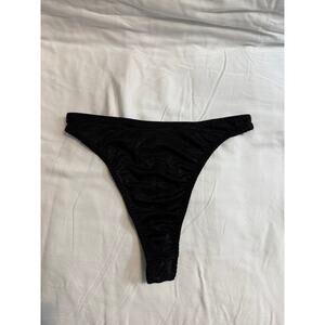 NWOT NY&CO Black Nylon Thong Panty – Size S